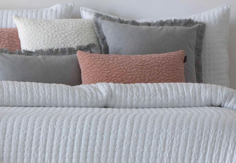 Colcha Bouti blanca Azara FUN&DECO - Imagen 4