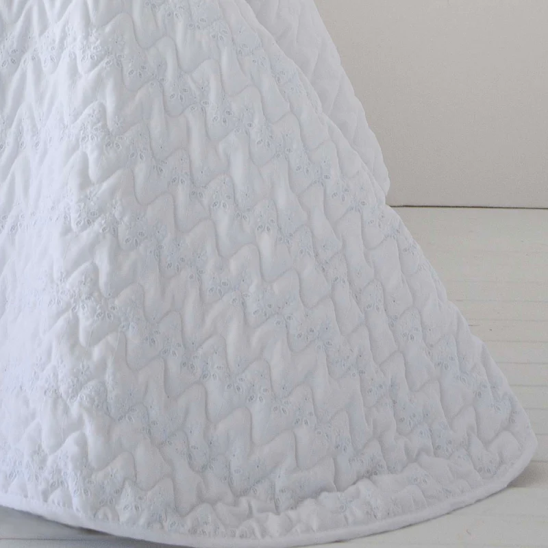 Colcha bouti blanca cosida Lorea de FUN DECO - Imagen 5