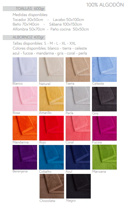 Toallas de Baño Lisas 600 Gr. - Imagen 2