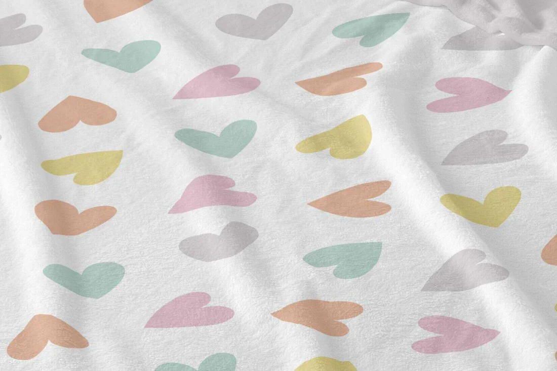 Sábana Coralina con corazones modelo TRC992 de Burrito Blanco - Imagen 5